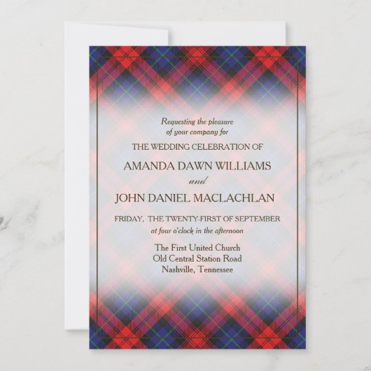 Tartan Beauty Clan MacLachlan Scottish Pset (Voorkant)
