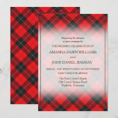Tartan Beauty Clan Ramsay Red Scottish Pset (Voorkant / Achterkant)