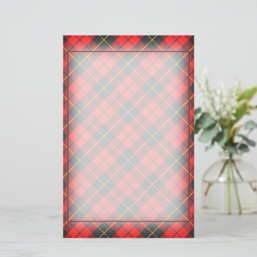 Tartan Beauty Clan Wallace Scottish Pset Briefpapier (Staand voorkant)