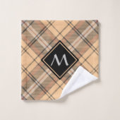 Tartan beige et Brown (Gant de toilette)