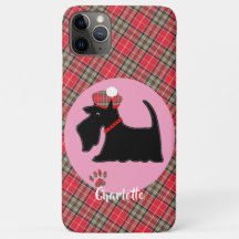 Tartan Betondekte Scottie Dog Cute Dog Personeelsf