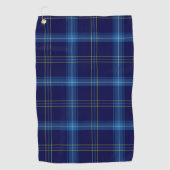 Tartan bleu Motif serviette de Golfer (Devant)