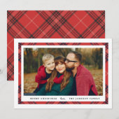 Tartan Border Carte photo (Devant / Derrière)