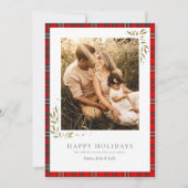 Tartan Border Holiday Kaart (Voorkant)