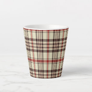 Tartan Brown Latte Mok