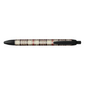 Tartan Brown Zwarte Inkt Pen (Achterkant)