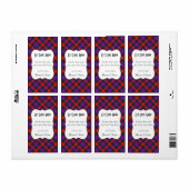 Tartan bruiloft gunst zaad pack label Laat liefde (Full Sheet)