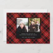 Tartan | Carte photo de Noël (Dos)