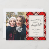 Tartan | Carte photo de Noël (Devant)