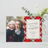 Tartan | Carte photo de Noël (Debout devant)