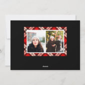 Tartan | Carte photo de Noël (Dos)
