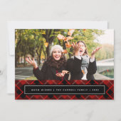 Tartan | Carte photo de Noël (Devant)