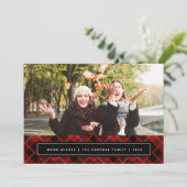 Tartan | Carte photo de Noël (Debout devant)