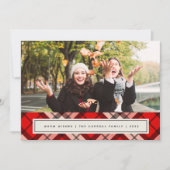 Tartan | Carte photo de Noël (Devant)