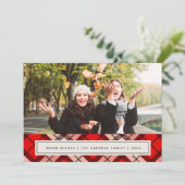 Tartan | Carte photo de Noël (Debout devant)