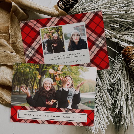 Tartan | Carte photo de Noël