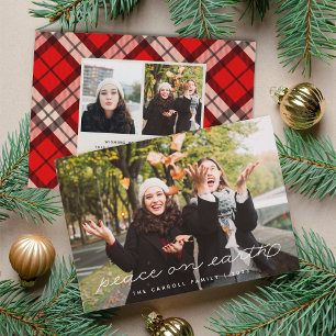 Tartan   Carte photo de Noël