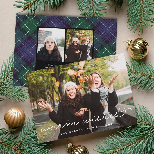 Tartan | Carte photo de Noël