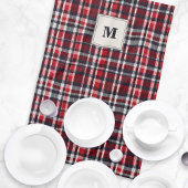 Tartan Check Elegant patroon Stijlvol Monogrammed Theedoek