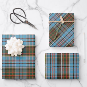 Tartan Clan Anderson Gecontroleerd patroonpatroon Inpakpapier Vel
