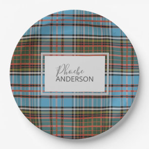 Tartan Clan Anderson Pset Check Custom Papieren Bordje
