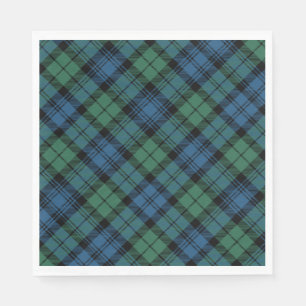Tartan Clan Campbell Blauw Groen geruit patroon Servet