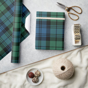 Tartan Clan Campbell Blauw groene cheque Cadeaupapier