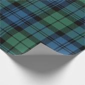Tartan Clan Campbell Blauw groene cheque Cadeaupapier (Hoek)