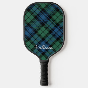 Tartan Clan Campbell Blauwe Groene Rustige Rustiek Pickleball Paddle