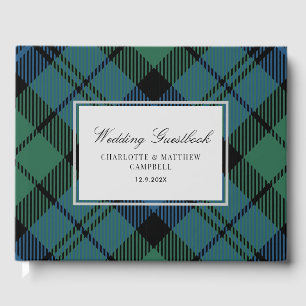 Tartan Clan Campbell Schotse Ruit Blauw Groen Geru Gastenboek