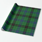 Tartan Clan Davidson Plays Green Black Blue Cadeaupapier (Uitgerold)