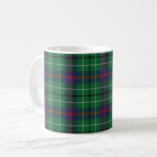 Tartan Clan Duncan Pset Green Red Blue Check Koffiemok (Voorkant links)