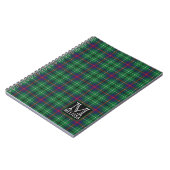 Tartan Clan Duncan Pset Pattern Monogram Naam Notitieboek (Linkerzijde)