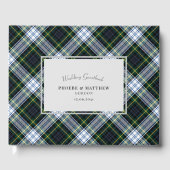 Tartan Clan Gordon Green White geruite bruiloft Gastenboek (Voorkant)
