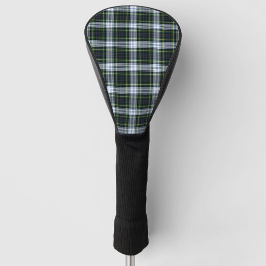 Tartan Clan Gordon Plaid Wit Groen geruit Golfheadcover (Voorkant)
