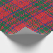 Tartan Clan Grant Pset Green Blue Red Check Cadeaupapier (Hoek)