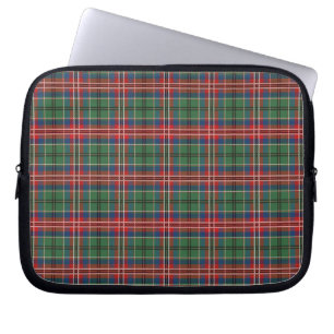 Tartan Clan MacCulloch Schotse Ruit Rood Groen Ger Laptop Sleeve