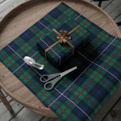 Tartan Clan Robertson Pset Green Paarse Check Wra Cadeaupapier