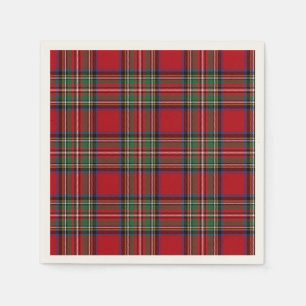 Tartan Clan Stewart Pset Red Check Holiday Paper Servet