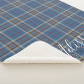 Tartan Clan Thompson Plaid Blue Grey Check personn (3/4)