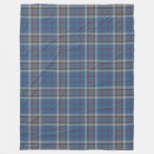 Tartan Clan Thompson Pset Blue Gray Check Fleece Deken (Voorkant)