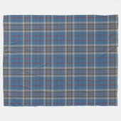 Tartan Clan Thompson Pset Blue Gray Check Fleece Deken (Voorkant (Horizontaal))