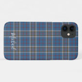 Tartan Clan Thompson Pset Blue Gray Personalized Case-Mate iPhone Case (Achterkant (horizontaal))