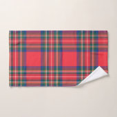 Tartan classique Plaid Initiales de Noël Preppy (Serviette à main)