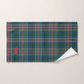 Tartan classique Plaid Initiales de Noël Preppy (Serviette à main)