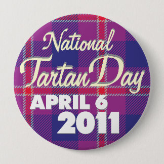 Tartan Dag 2011 Button: Huge Ronde Button 4,0 Cm