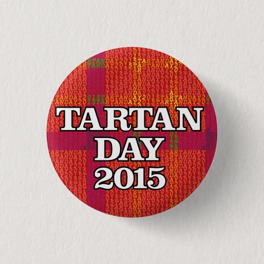 Tartan Dag 2015 miniknop Ronde Button 3,2 Cm (Voorkant)