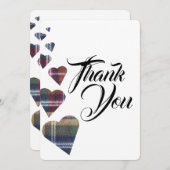 Tartan Dank je wel Bedankkaart (Voorkant / Achterkant)