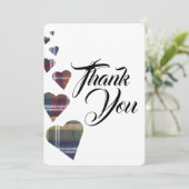 Tartan Dank je wel Bedankkaart (Staand voorkant)