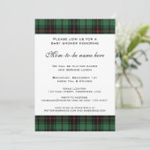  Tartan, Davidson Modern Baby shower Kaart (Staand voorkant)